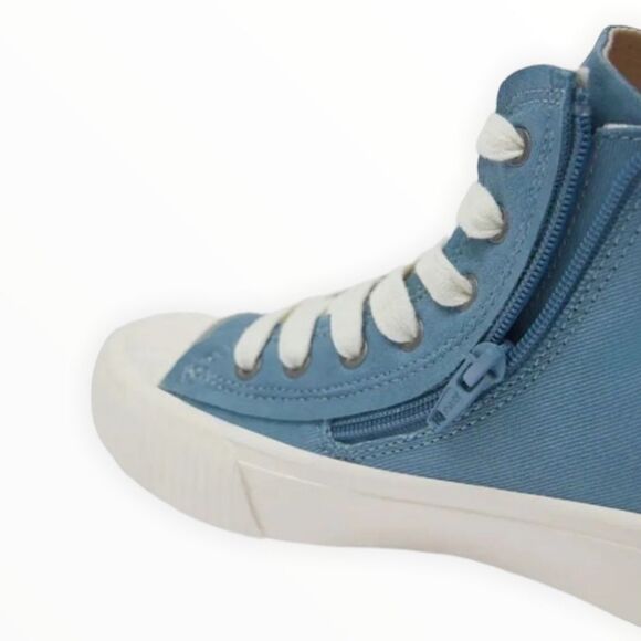 ZARA Kids | Blue | COTTON HIGH TOP SNEAKERS - Picture 4 of 8